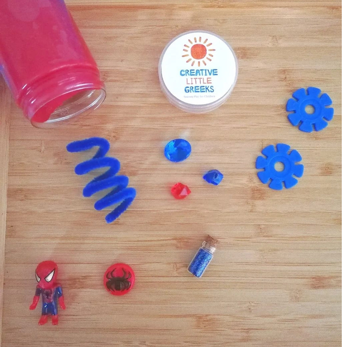 Superheroes Playdough Jars