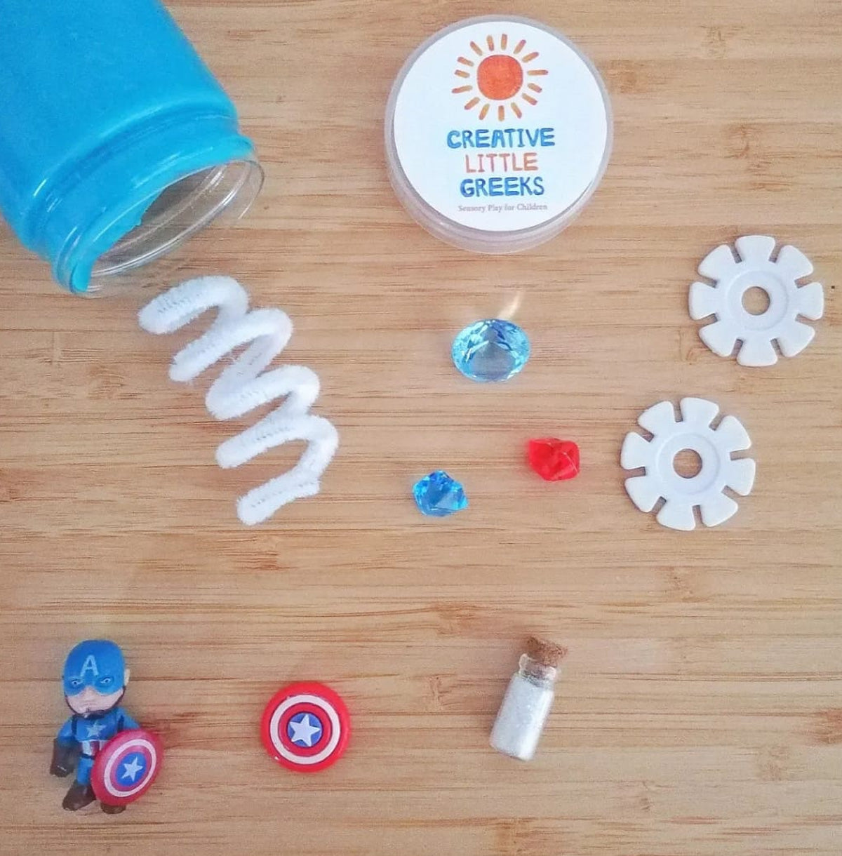 Superheroes Playdough Jars