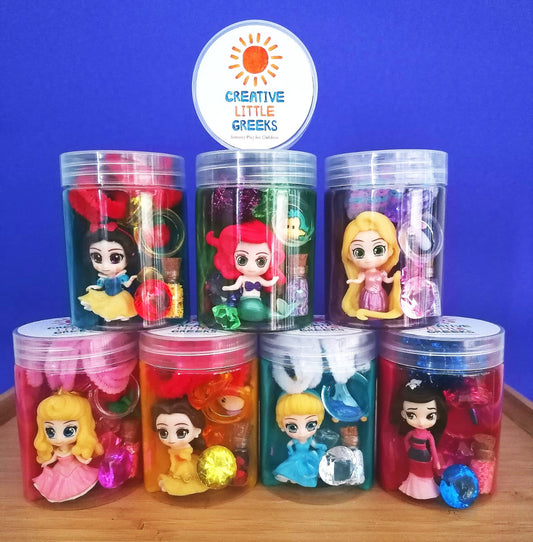 Princesses Playdough Jars