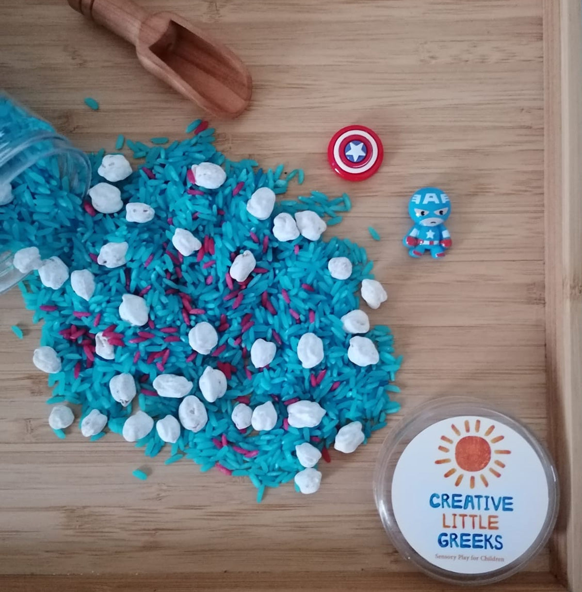 Superheroes Pour and Play Sensory Jars